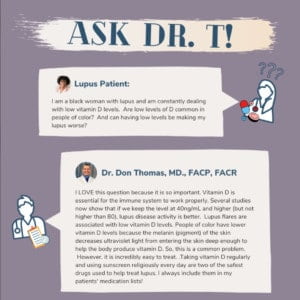 Low vitamin D levels can make lupus worse