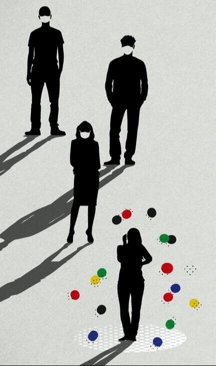 Person with lupus spreading COVID-19 by not wearing a mask