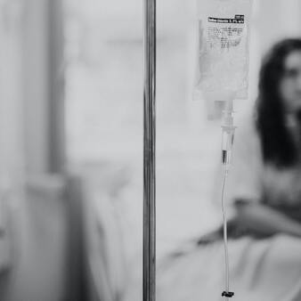 Lupus patient getting intravenous immunoglobulin