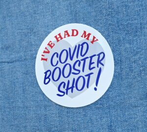 COVID booster vaccine button