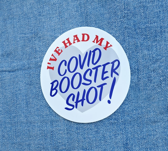 COVID booster vaccine button
